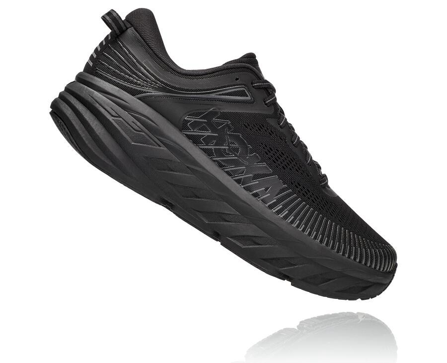 Hoka One One Running Shoes Mens Black - Bondi 7 - 35016KJPI